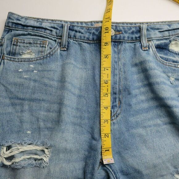 Alter'd State Destressed Straight Leg Jeans Size 30 Light Wash Blue Denim 34X27 - Picture 7 of 13